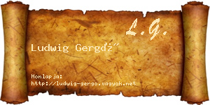 Ludwig Gergő névjegykártya